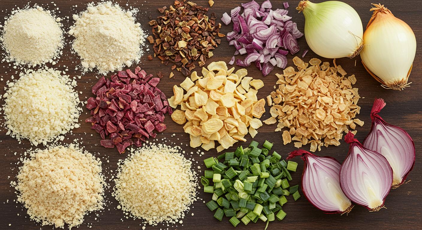 Dehydrated onion and garlic products from Gujarat, India