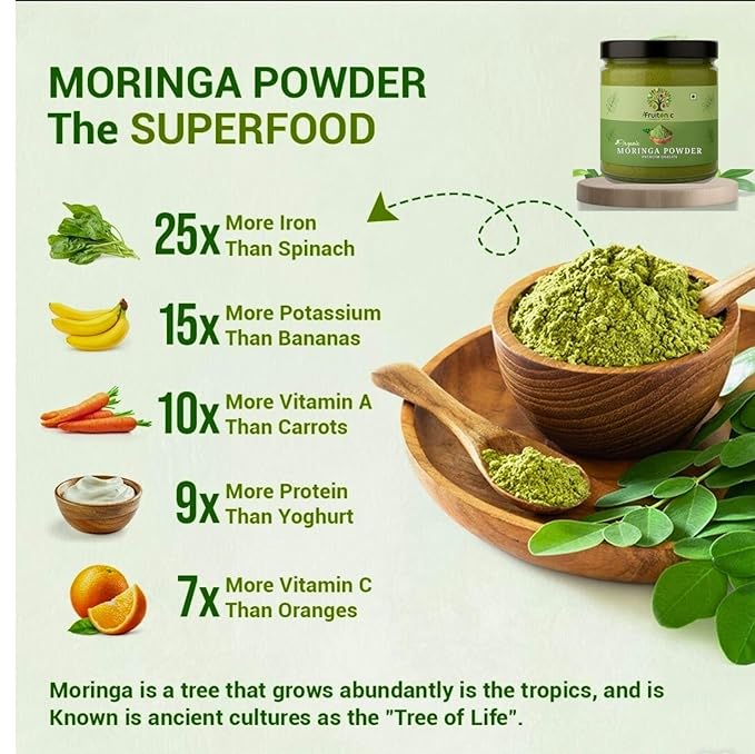 Packaged moringa leaf powder — retail-ready export format
